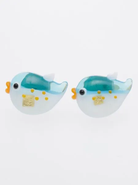 Auspicious Charm Glass Earrings