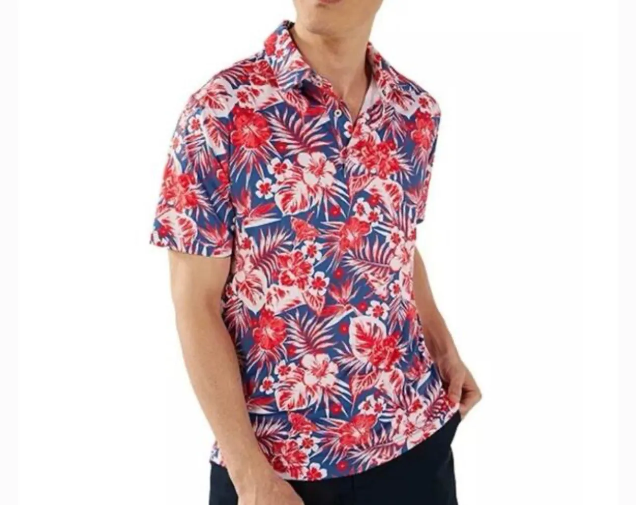 Chubbies The Red, White Flowers, and Palms Performance Polo 2.0