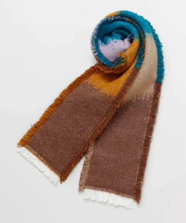 Color Block Muffler Scarf