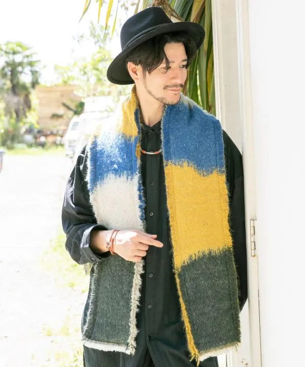 Color Block Muffler Scarf