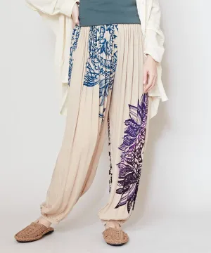 Cotton Crepe Harem Pants