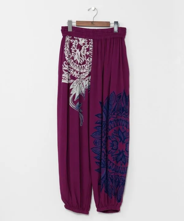 Cotton Crepe Harem Pants
