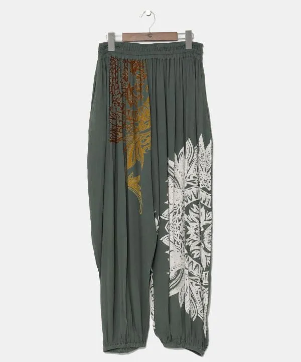 Cotton Crepe Harem Pants