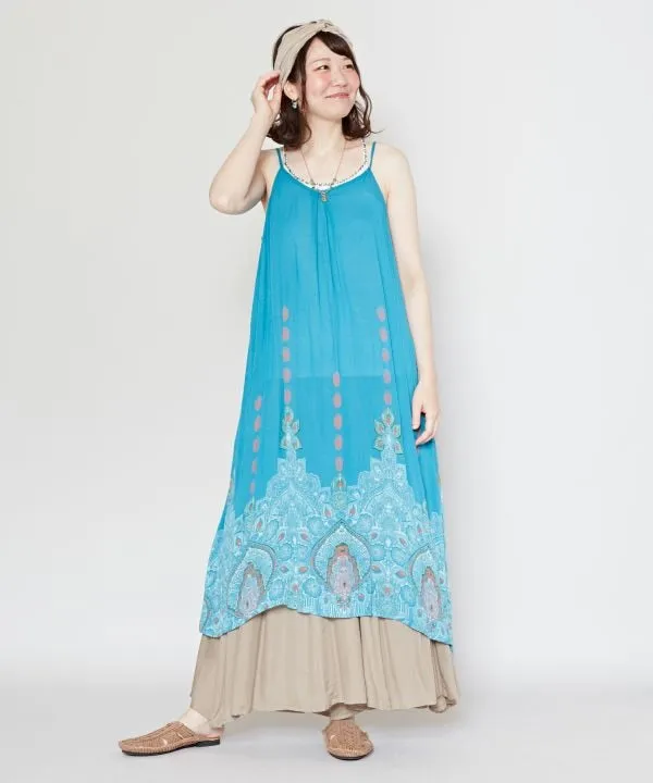 Cotton Crepe Midi Camisole Dress