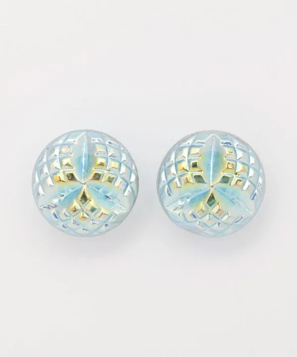 Czech Glass Button Earrings