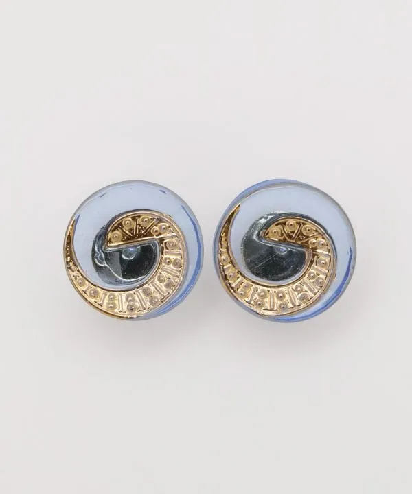 Czech Glass Button Earrings