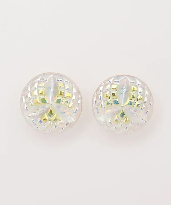 Czech Glass Button Earrings