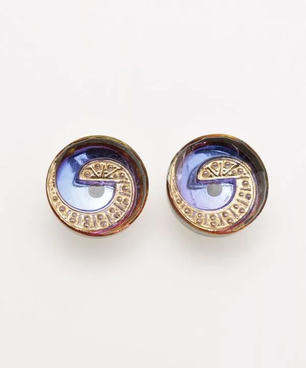 Czech Glass Button Earrings