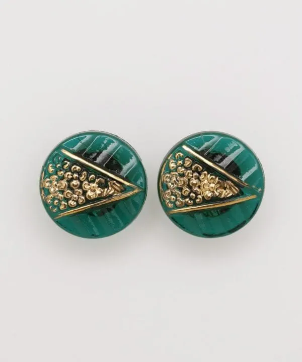 Czech Glass Button Earrings