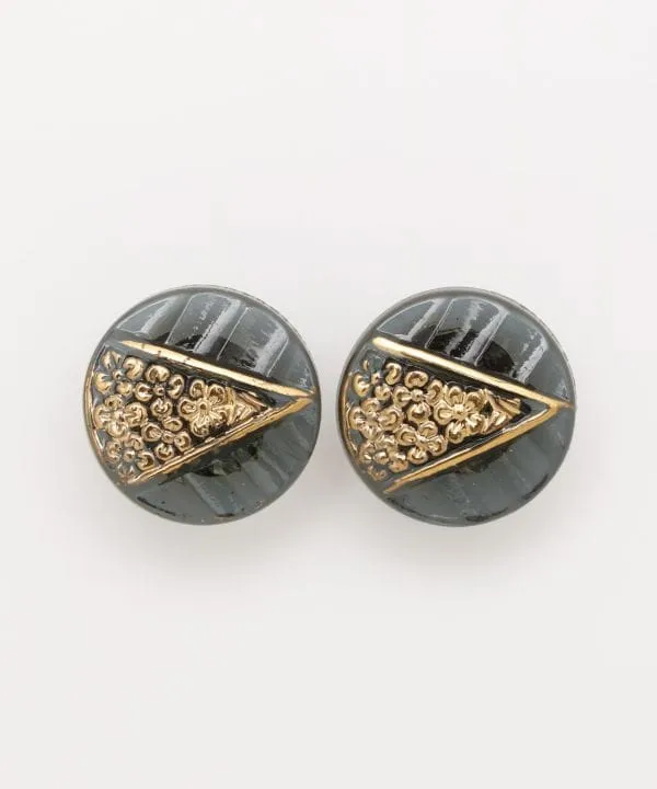 Czech Glass Button Earrings