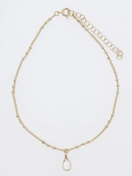 Drop Gemstone Anklet