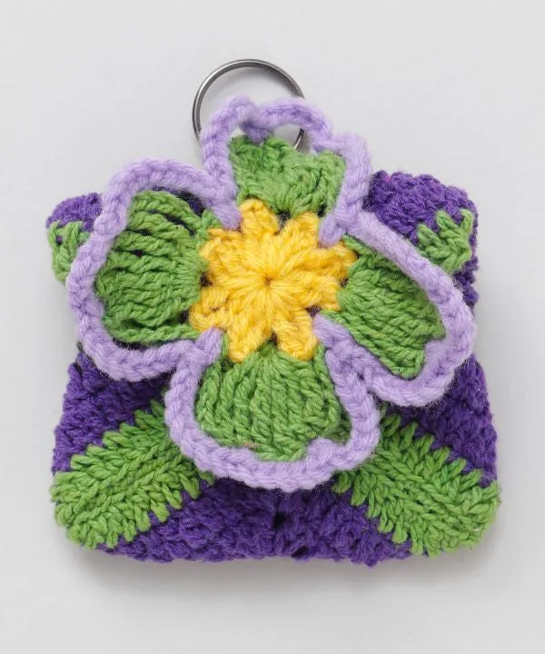 Floral Crochet Mini Pouch