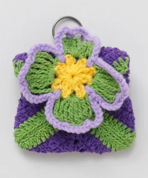Floral Crochet Mini Pouch