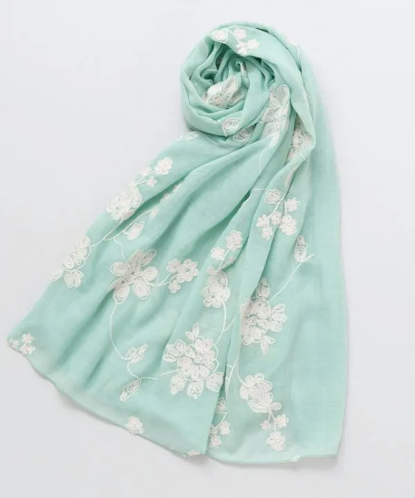 Floral Embroidery Large Stole