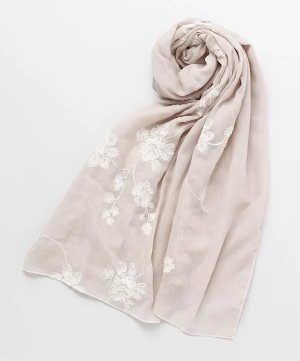 Floral Embroidery Large Stole