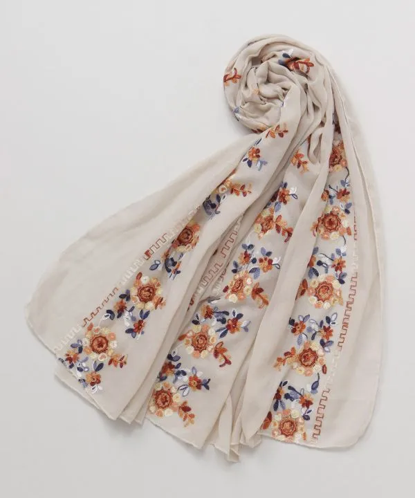 Floral Embroidery Stole