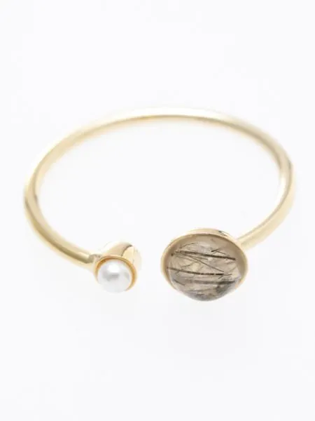 Gemstone x Pearl Ring