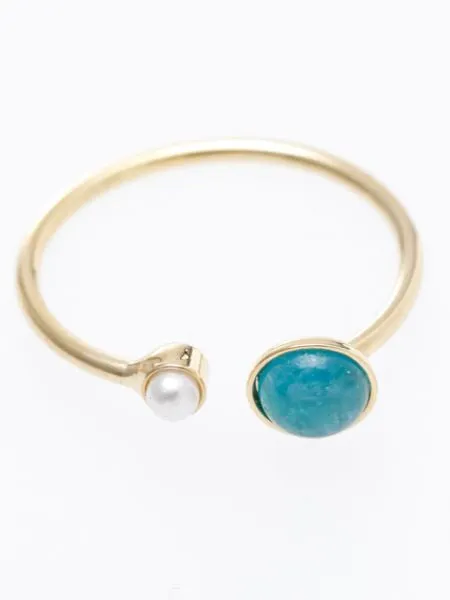Gemstone x Pearl Ring