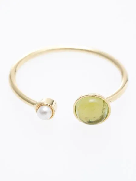 Gemstone x Pearl Ring
