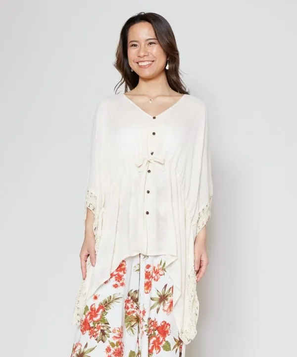 Hand Crochet Convertible Top Cardigan