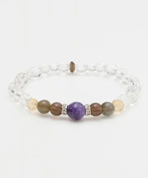 KAGAYAKI - Charoite x Crystal Bracelet