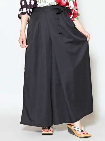 KIMONO Wide Pants - Back Pockets for Hip-up Effect