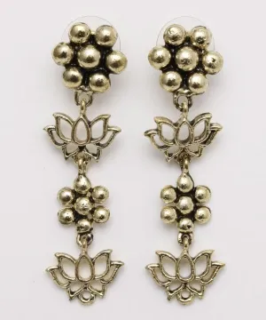 Lotus Chain Earrings