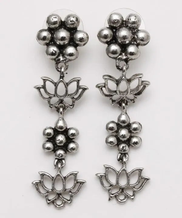 Lotus Chain Earrings