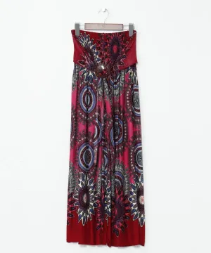Mandala Print Wide Pants