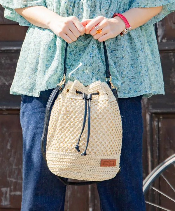 Mesh Drawstring Shoulder Bag