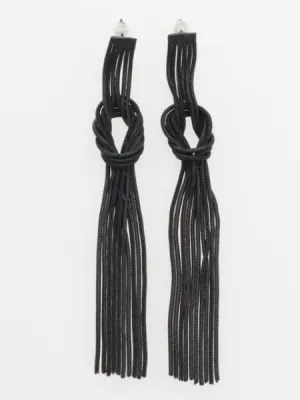 Metal KUMIHIMO Long Earrings