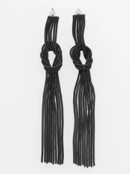 Metal KUMIHIMO Long Earrings