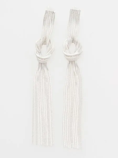 Metal KUMIHIMO Long Earrings