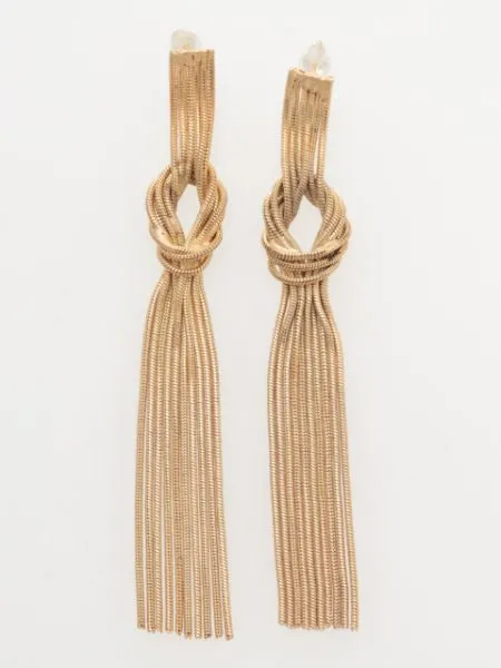 Metal KUMIHIMO Long Earrings