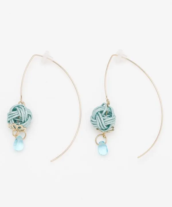 MIZUHIKI AWAJI Knot Ball Earrings