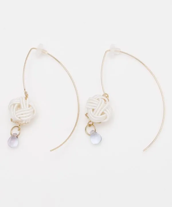 MIZUHIKI AWAJI Knot Ball Earrings