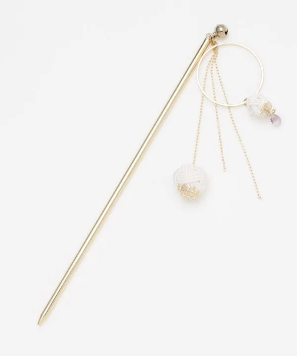 MIZUHIKI AWAJI Knot Ball KANZASHI Hair Stick