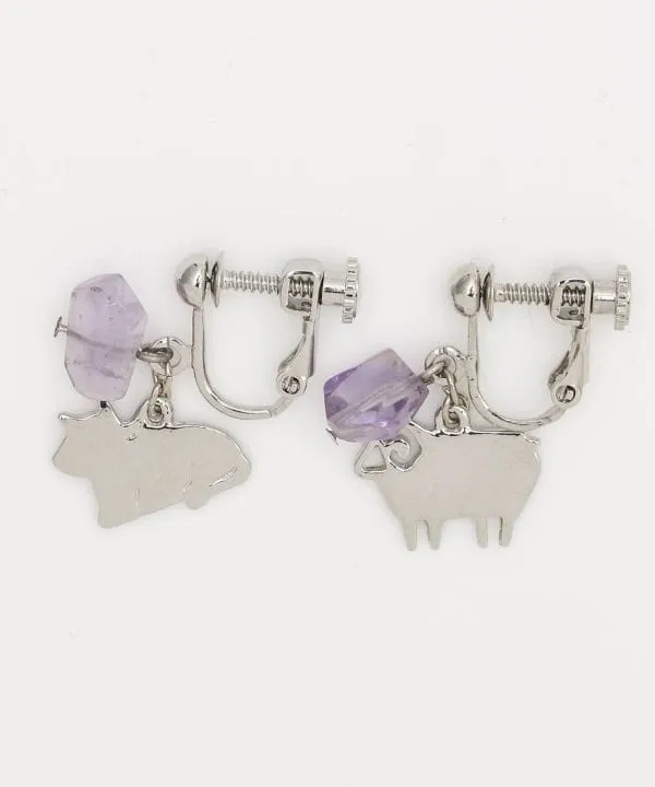 MUKAI-ETO Zodiac Clip Earrings