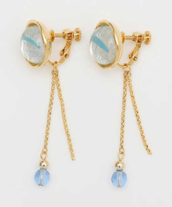 OHAJIKI Marble Clip Earrings