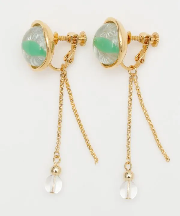 OHAJIKI Marble Clip Earrings