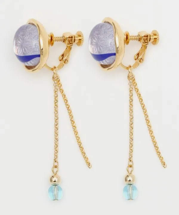 OHAJIKI Marble Clip Earrings