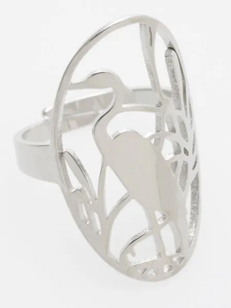 Openwork Crane Ring