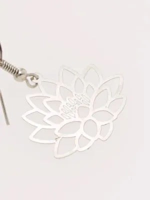 Openwork Lotus Earrings