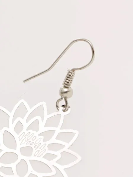 Openwork Lotus Earrings