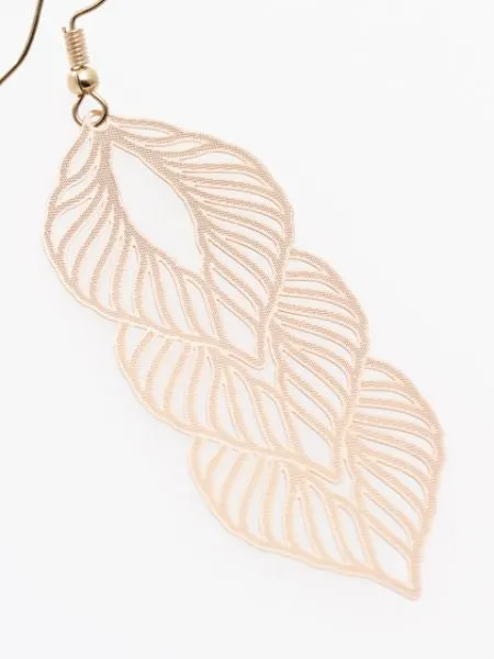 Oriental Pattern Openwork Metal Earrings
