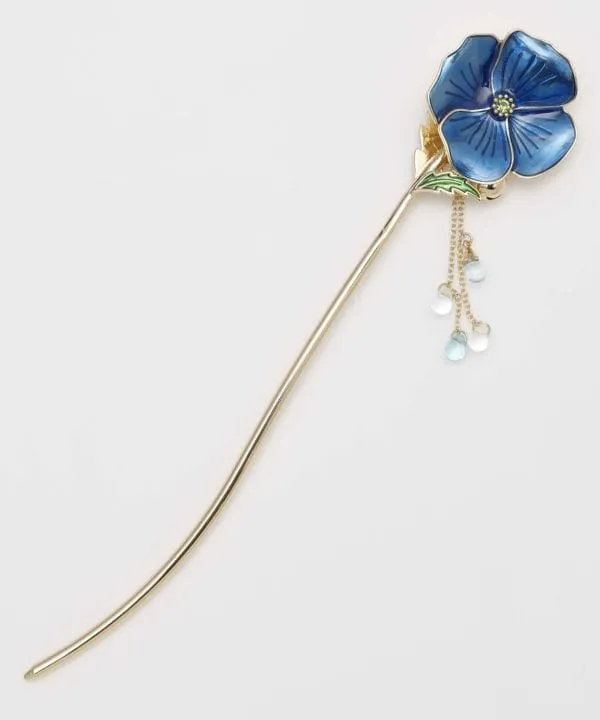 Poppy Blooming Kanzashi Hairpin