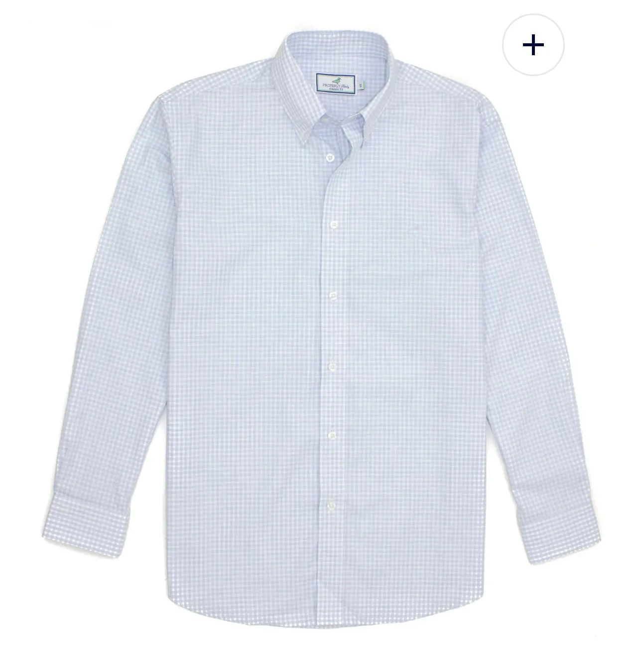 Properly Tied: Park Ave Dress Shirt Cloud Check