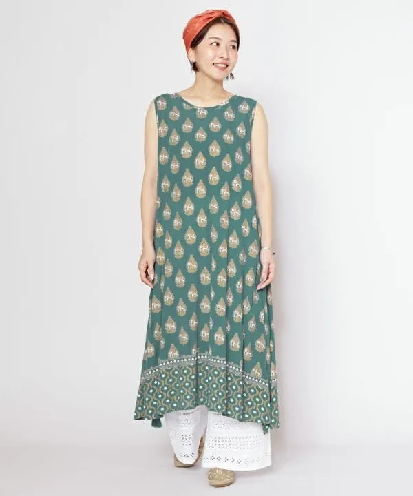 Rayon Crepe Sleeveless Dress