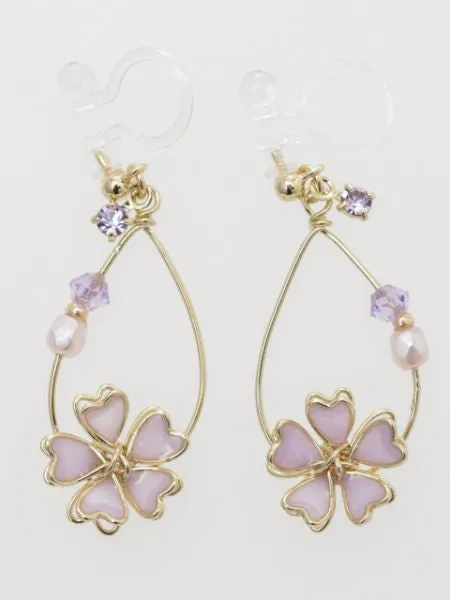 SAKURA Clip Earrings