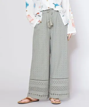 Schiffli Embroidered Lace Pants